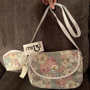 new wTags  Mitsy tapestry Floral Print Ladies purse